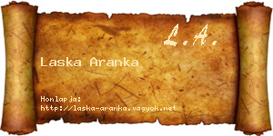 Laska Aranka névjegykártya